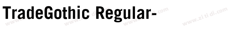TradeGothic Regular字体转换